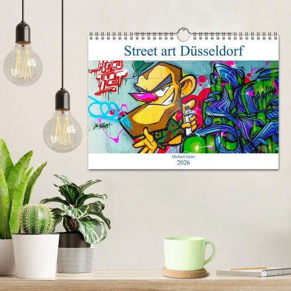 Produktbild: Street art D&uuml;sseldorf Michael Jaster (Wandkalender 2026 DIN A4 quer), CALVENDO Monatskalender