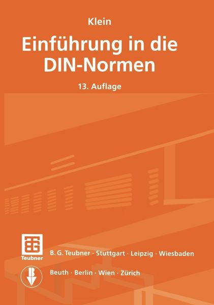 Produktbild: Klein Einf&uuml;hrung in die DIN-Normen