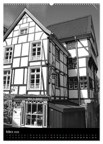 Produktbild: M&uuml;lheim an der Ruhr Edition Black & White 2026 (Wandkalender 2026 DIN A2 hoch), CALVENDO Monatskalender