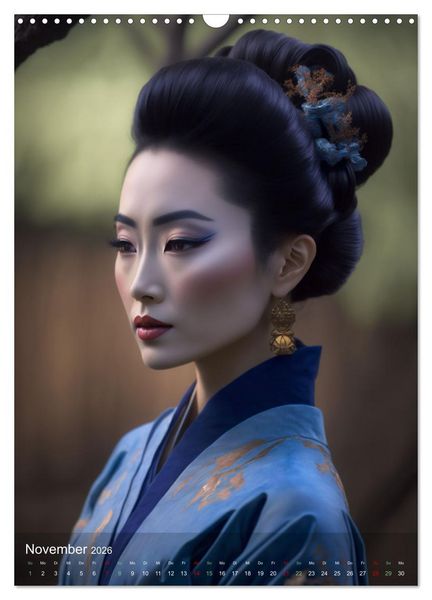 Produktbild: Wundersch&ouml;ne Portraits Japanischer Geishas (Wandkalender 2026 DIN A3 hoch), CALVENDO Monatskalender