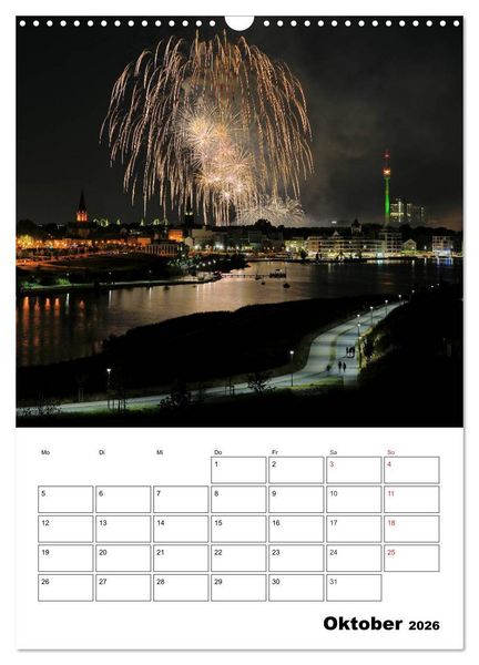 Produktbild: Feuerwerke Terminplaner (Wandkalender 2026 DIN A3 hoch), CALVENDO Monatskalender