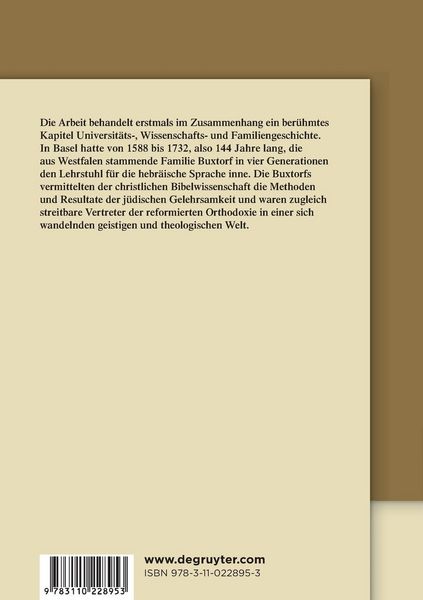 Produktbild: Vier Epitaphe - die Basler Hebraistenfamilie Buxtorf