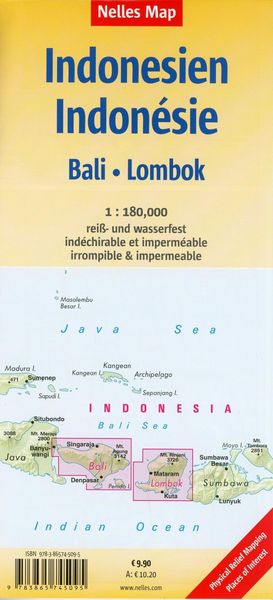 Produktbild: Nelles Map Landkarte Indonesia : Bali, Lombok 1:180.000