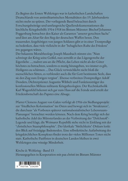 Produktbild: Das Bistum M&uuml;nster und Clemens August von Galen im Ersten Weltkrieg