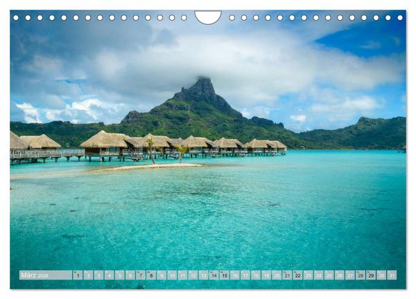 Produktbild: Bora Bora - Str&auml;nde und Landschaften (Wandkalender 2026 DIN A4 quer), CALVENDO Monatskalender