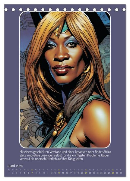 Produktbild: Starke Frauen im Comicbook-Stil (Tischkalender 2026 DIN A5 hoch), CALVENDO Monatskalender