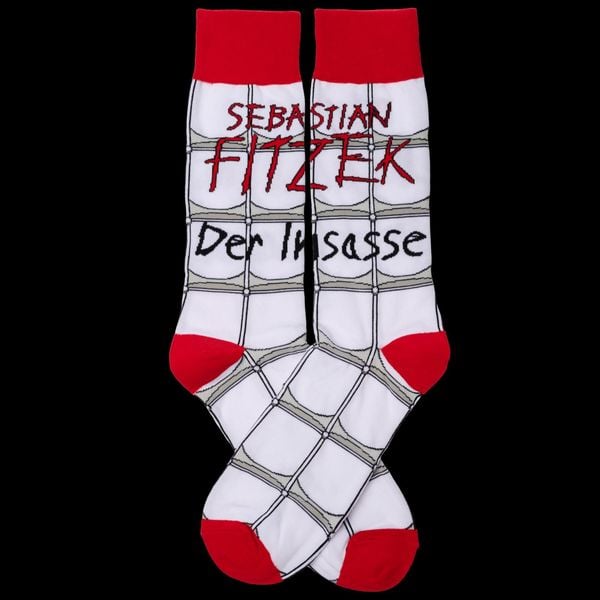 Produktbild: Sebastian Fitzek-Socken "Der Insasse" Gr&ouml;&szlig;e 41-46