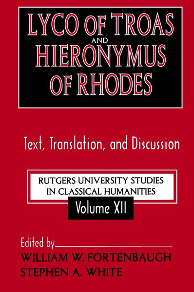 Produktbild: Lyco of Troas and Hieronymus of Rhodes