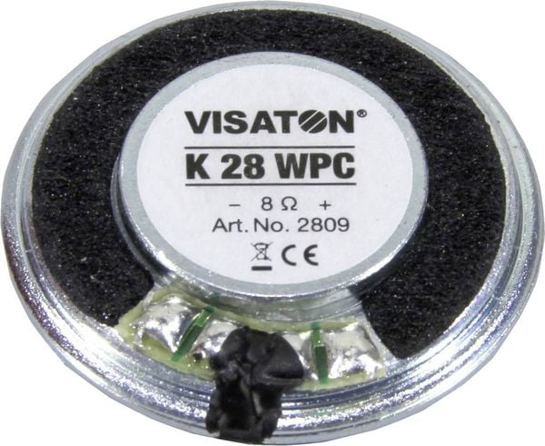 Visaton K 28 WPC - 8 Ohm 1.1 Zoll 2.8cm Kleinlautsprecher 1W 8Ω Kunststoff-Membran