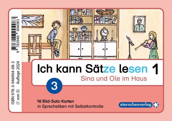 Produktbild: Ich kann S&auml;tze lesen Teil 1 - In Sprechsilben - 90 Bild-Satz-Karten mit Selbstkontrolle
