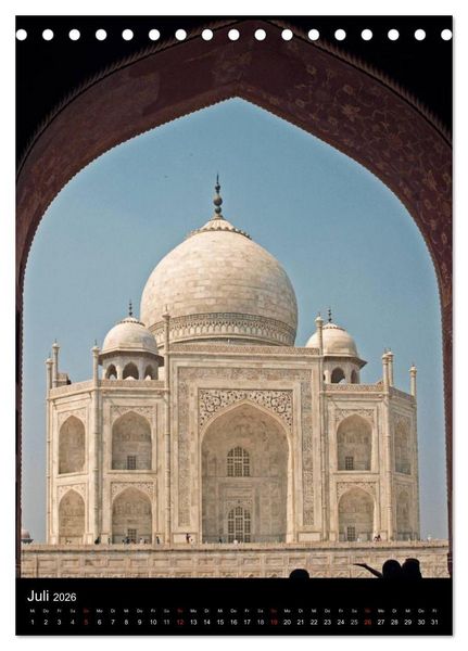 Produktbild: Taj Mahal - Monument der Liebe (Tischkalender 2026 DIN A5 hoch), CALVENDO Monatskalender