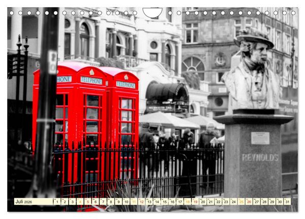 Produktbild: Die bekannteste Telefonzelle der Welt - Telephone Booth (Wandkalender 2026 DIN A4 quer), CALVENDO Monatskalender