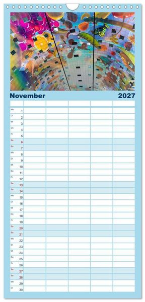 Produktbild: Familienplaner 2027 - Rotterdam - modern und pulsierend mit 5 Spalten (Wandkalender, 21 x 45 cm) CALVENDO