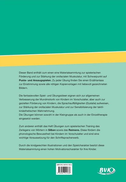 Produktbild: Mundmotorik-Training, Silben- und Reimspiele