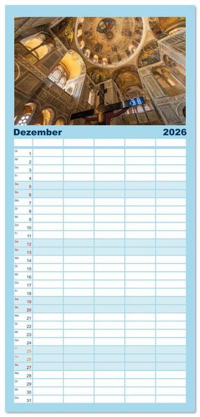 Produktbild: Familienplaner 2026 - Griechenland mit 5 Spalten (Wandkalender, 21 x 45 cm) CALVENDO