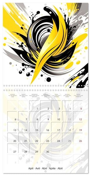 Produktbild: Essence de l'abstraction (Calendrier mural carr&eacute; 2026 30x30 cm) Calendrier double avec une page pour vos prises de notes