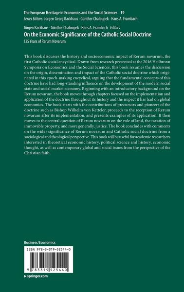 Produktbild: On the Economic Significance of the Catholic Social Doctrine