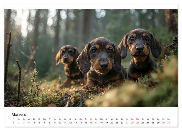 Produktbild: Dackel - ein Blick gen&uuml;gt (Wandkalender 2026 DIN A4 quer), CALVENDO Monatskalender