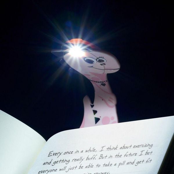 Produktbild: Flexilight Pals Leselicht Dino Pink &ndash; 2-in-1 LED-Leselicht