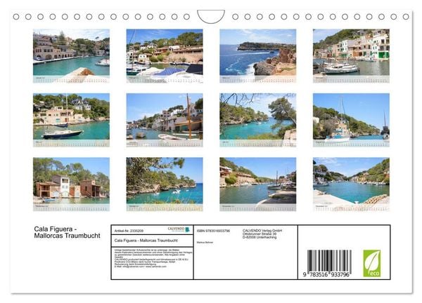 Produktbild: Cala Figuera - Mallorcas Traumbucht (Wandkalender 2027 DIN A4 quer), CALVENDO Monatskalender