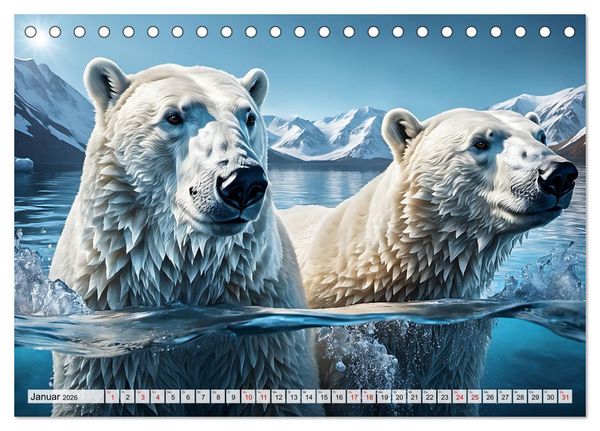 Produktbild: Im magischen Land der Eisb&auml;ren (Tischkalender 2026 DIN A5 quer), CALVENDO Monatskalender