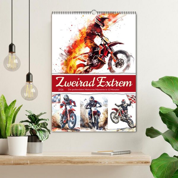 Produktbild: Zweirad Extrem (Wandkalender 2026 DIN A2 hoch), CALVENDO Monatskalender
