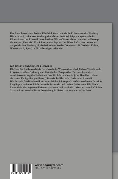 Produktbild: Handbuch Werberhetorik