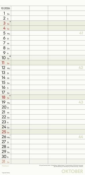 Produktbild: Superplaner M 2026 4 Spalten - Familien-Timer 22x45 cm - Offset-Papier - mit Ferienterminen - Wand-Planer - Familienkalender - Alpha Edition