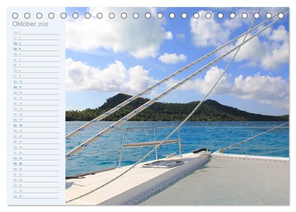 Produktbild: Katamaran-Tour (Tischkalender 2026 DIN A5 quer), CALVENDO Monatskalender