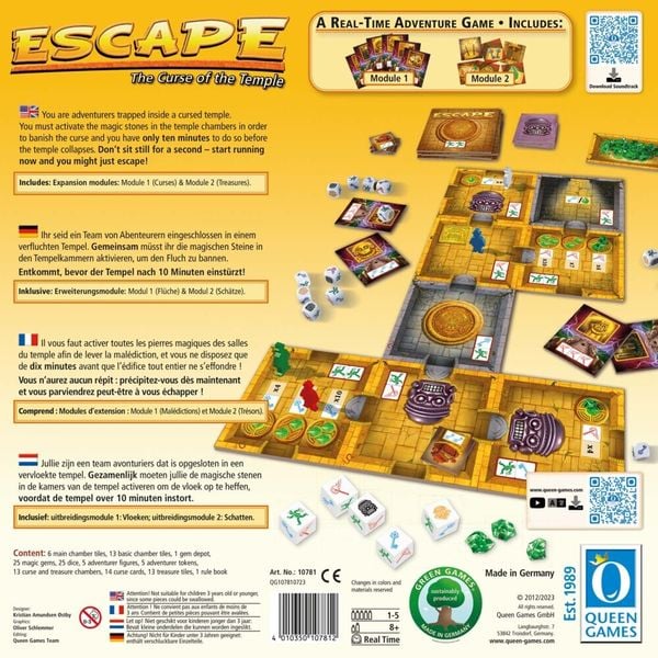 Produktbild: Queen Games - Escape - Der Fluch des Tempels