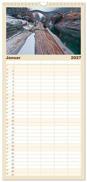 Produktbild: Familienplaner 2027 - Lago Maggiore mit 5 Spalten (Wandkalender, 21 x 45 cm) CALVENDO