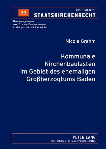 Produktbild: Kommunale Kirchenbaulasten im Gebiet des ehemaligen Gro&szlig;herzogtums Baden