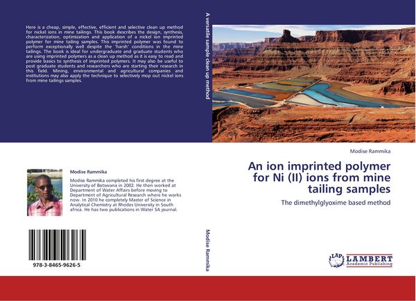 Produktbild: An ion imprinted polymer for Ni (II) ions from mine tailing samples