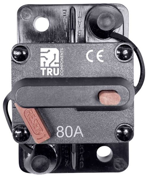 Produktbild: TRU COMPONENTS TC-13596596 Sicherungsautomat 80A Schwarz 1St.