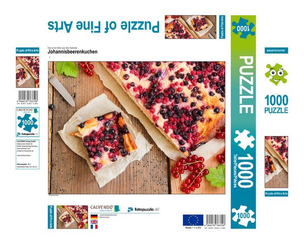 Produktbild: CALVENDO Puzzle Johannisbeerenkuchen | 1000 Teile Lege-Gr&ouml;&szlig;e 64x48cm Foto-Puzzle f&uuml;r gl&uuml;ckliche Stunden