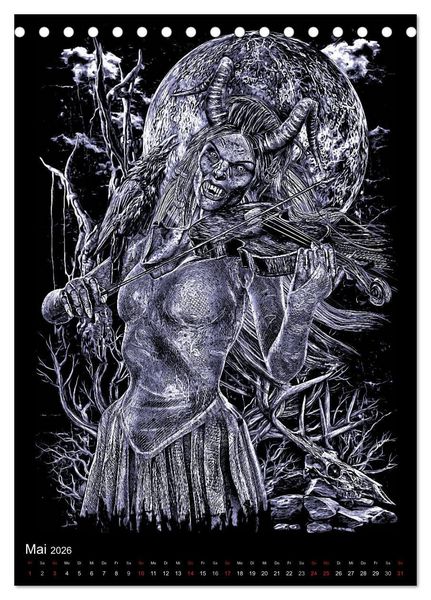 Produktbild: BLOODBOY/FEAR ILLUSTRATION (Tischkalender 2026 DIN A5 hoch), CALVENDO Monatskalender