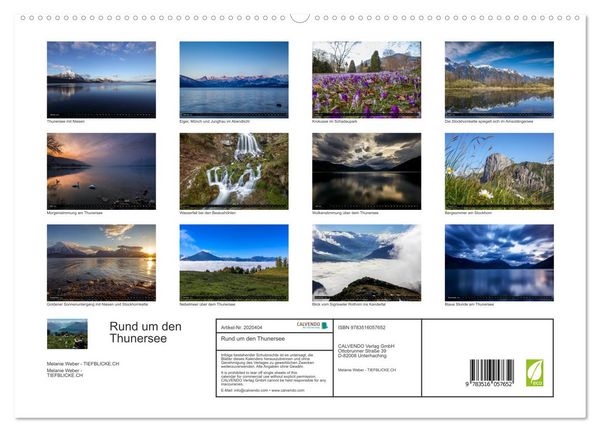 Produktbild: Rund um den Thunersee (hochwertiger Premium Wandkalender 2026 DIN A2 quer), Kunstdruck in Hochglanz