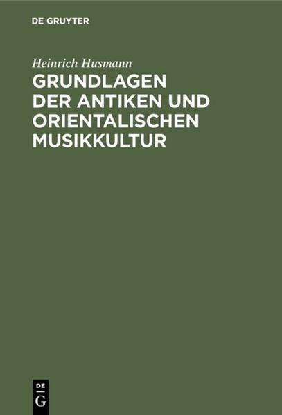 Produktbild: Grundlagen der antiken und orientalischen Musikkultur