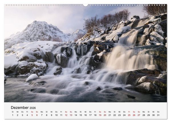 Produktbild: Naturschauspiel Wasserfall: Europas flie&szlig;ende Kunstwerke (Wandkalender 2026 DIN A2 quer), CALVENDO Monatskalender