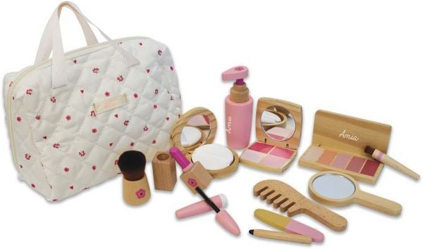 Produktbild: Amia Holz Kosmetik-Set, inklusive Tasche