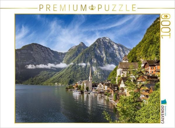 CALVENDO Puzzle Postkartenblick auf Hallstatt | 1000 Teile Lege-Größe 64 × 48 cm Foto-Puzzle für glückliche Stunden