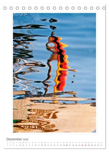 Produktbild: Wasserreflexionen (Tischkalender 2026 DIN A5 hoch), CALVENDO Monatskalender