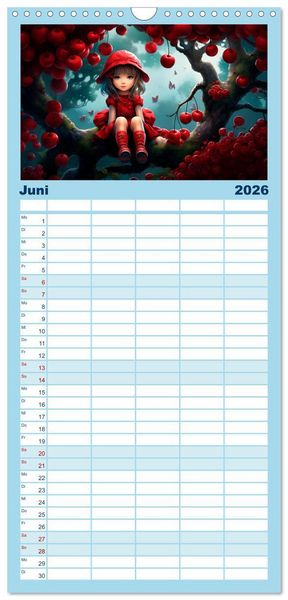 Produktbild: Familienplaner 2026 - Magie der Kindheit mit 5 Spalten (Wandkalender, 21 x 45 cm) CALVENDO