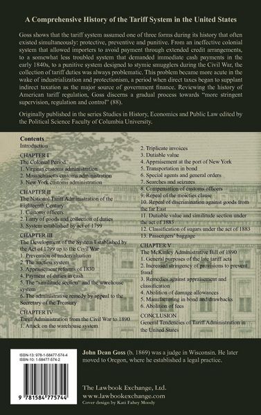 Produktbild: The History of Tariff Administration in the United States