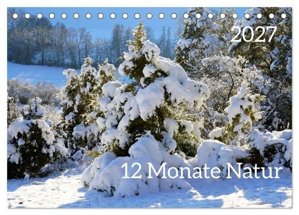Produktbild: 12 Monate Natur (Tischkalender 2027 DIN A5 quer), CALVENDO Monatskalender