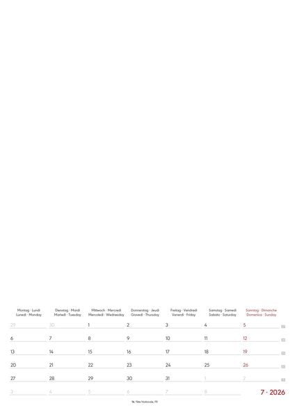 Produktbild: Kreativ-Kalender A4 Notiz 2026 mit Platz für Notizen - weiß - 21 x 29,7 - Do it yourself calendar A4 - datiert - Foto-Kalender - Alpha Edition