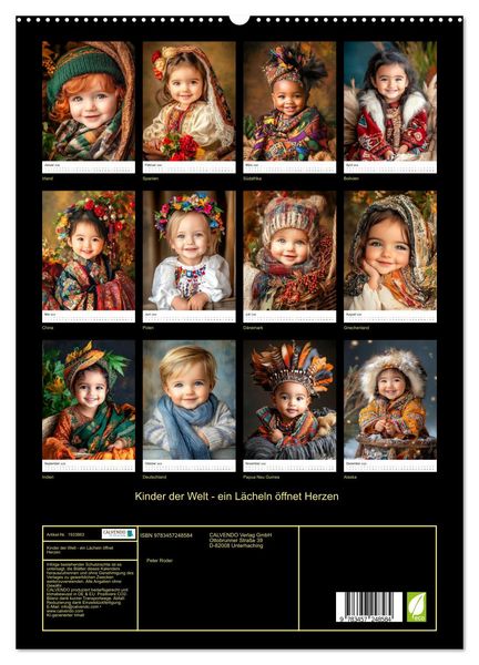 Produktbild: Kinder der Welt - ein L&auml;cheln &ouml;ffnet Herzen (hochwertiger Premium Wandkalender 2026 DIN A2 hoch), Kunstdruck in Hochglanz