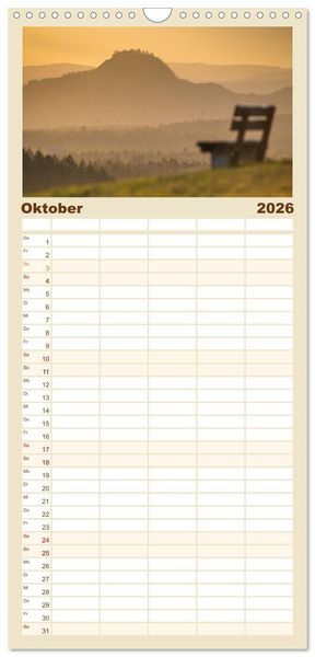 Produktbild: Familienplaner 2026 - HEGAUBERGE mit 5 Spalten (Wandkalender, 21 x 45 cm) CALVENDO
