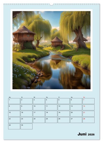 Produktbild: Traumwelt Baumhaus (Wandkalender 2026 DIN A2 hoch), CALVENDO Monatskalender