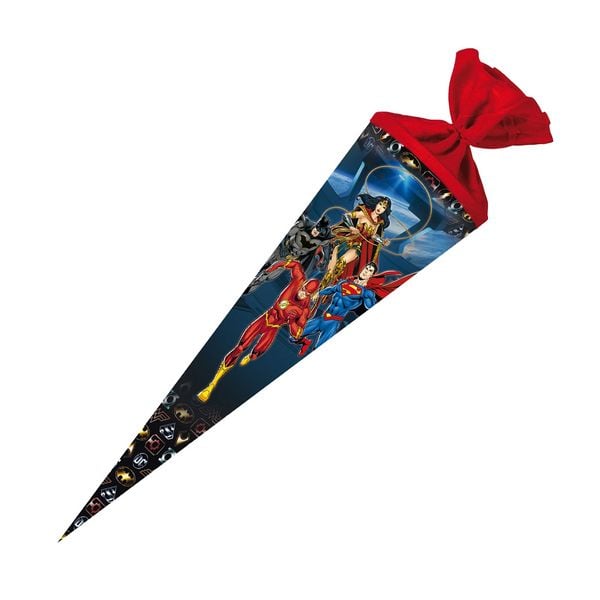 Nestler Schultüte DC Justice League rund mit Filzverschluss 70cm